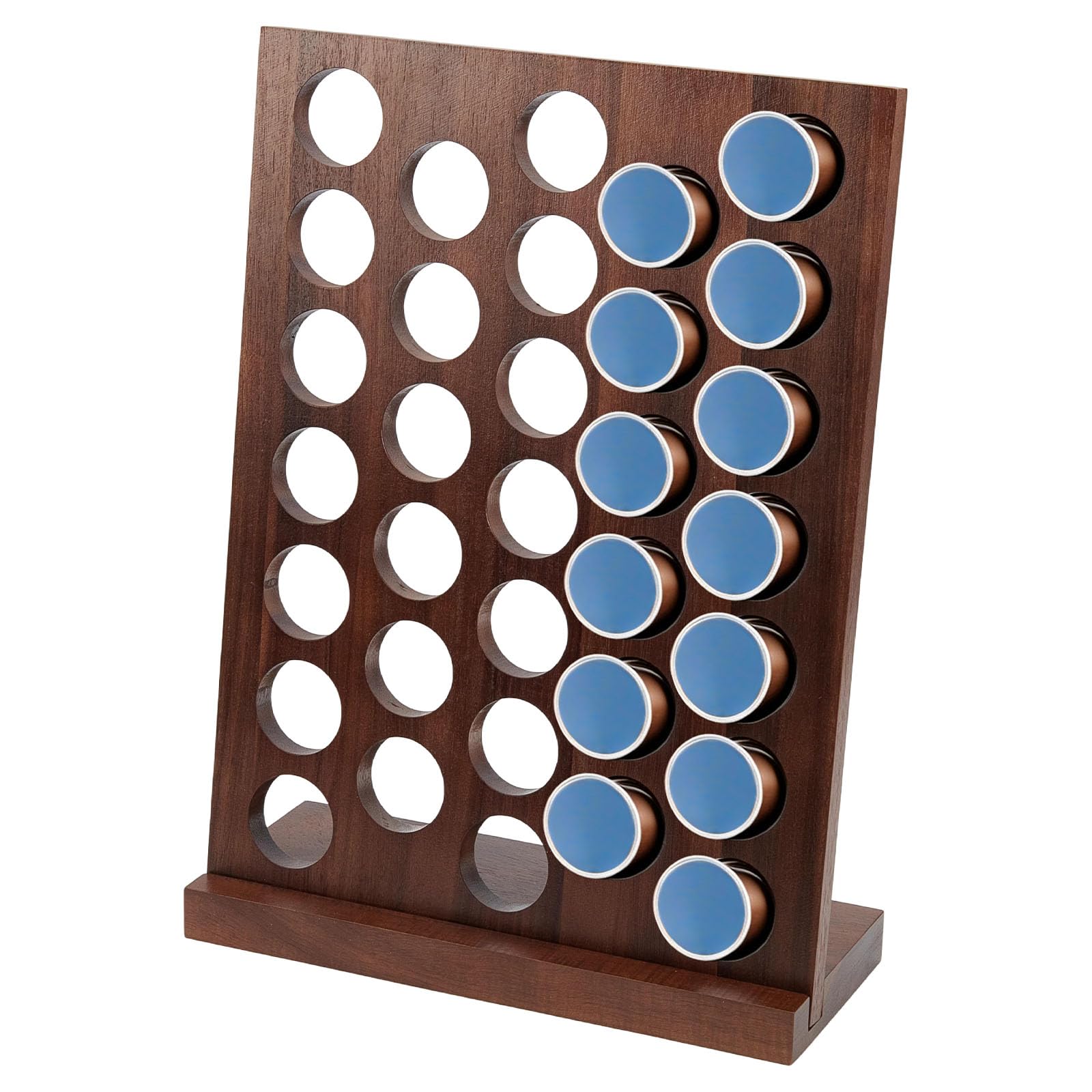 Supporto per capsule di caffè in legno, per 33 cialde di caffè, organizer per cucina, casa, ufficio, piano di lavoro, caffè