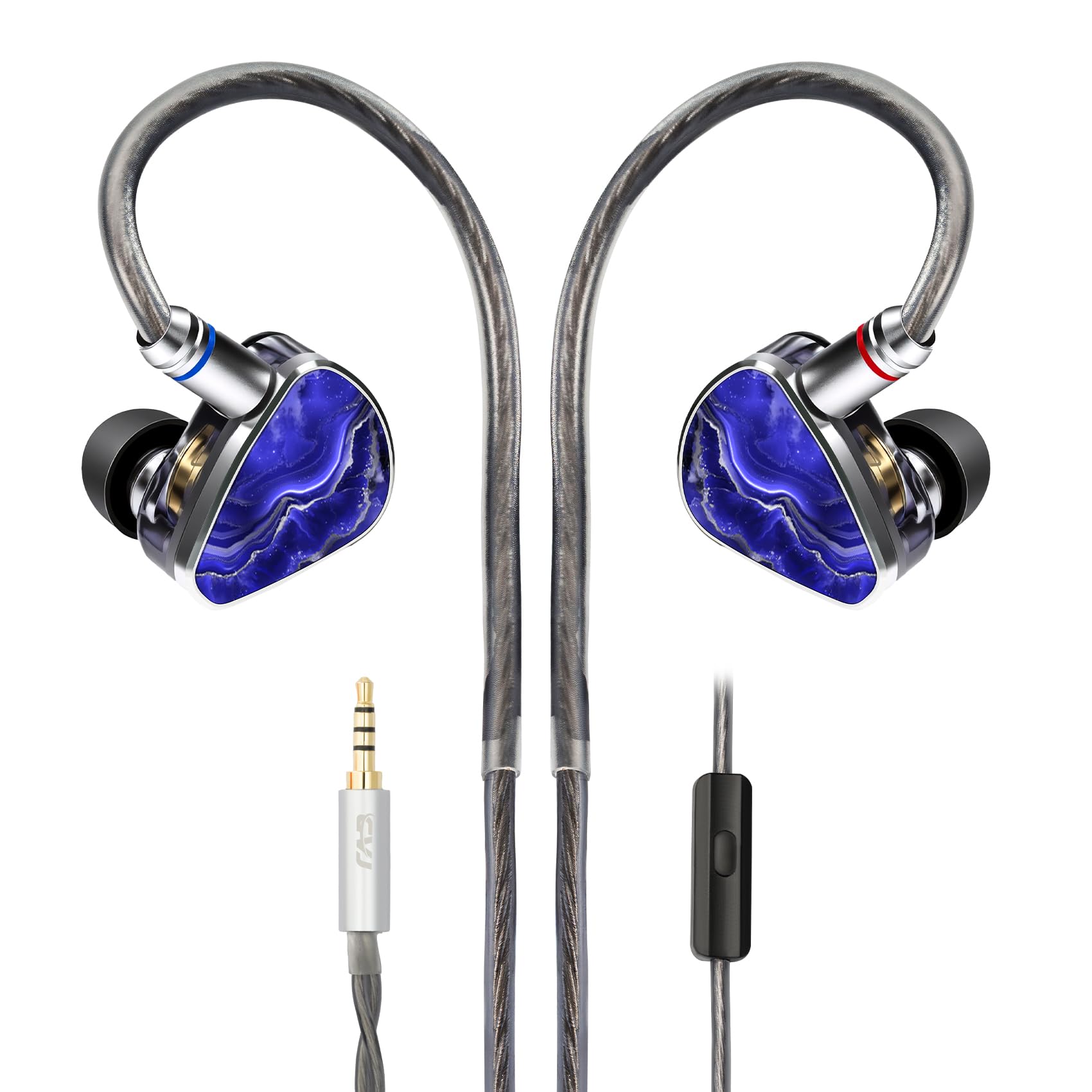 CVJ Kira Wired IEM Earbuds for Gaming/Music, 1DD in Ear Monitors with mic | Deep Bass Ear…