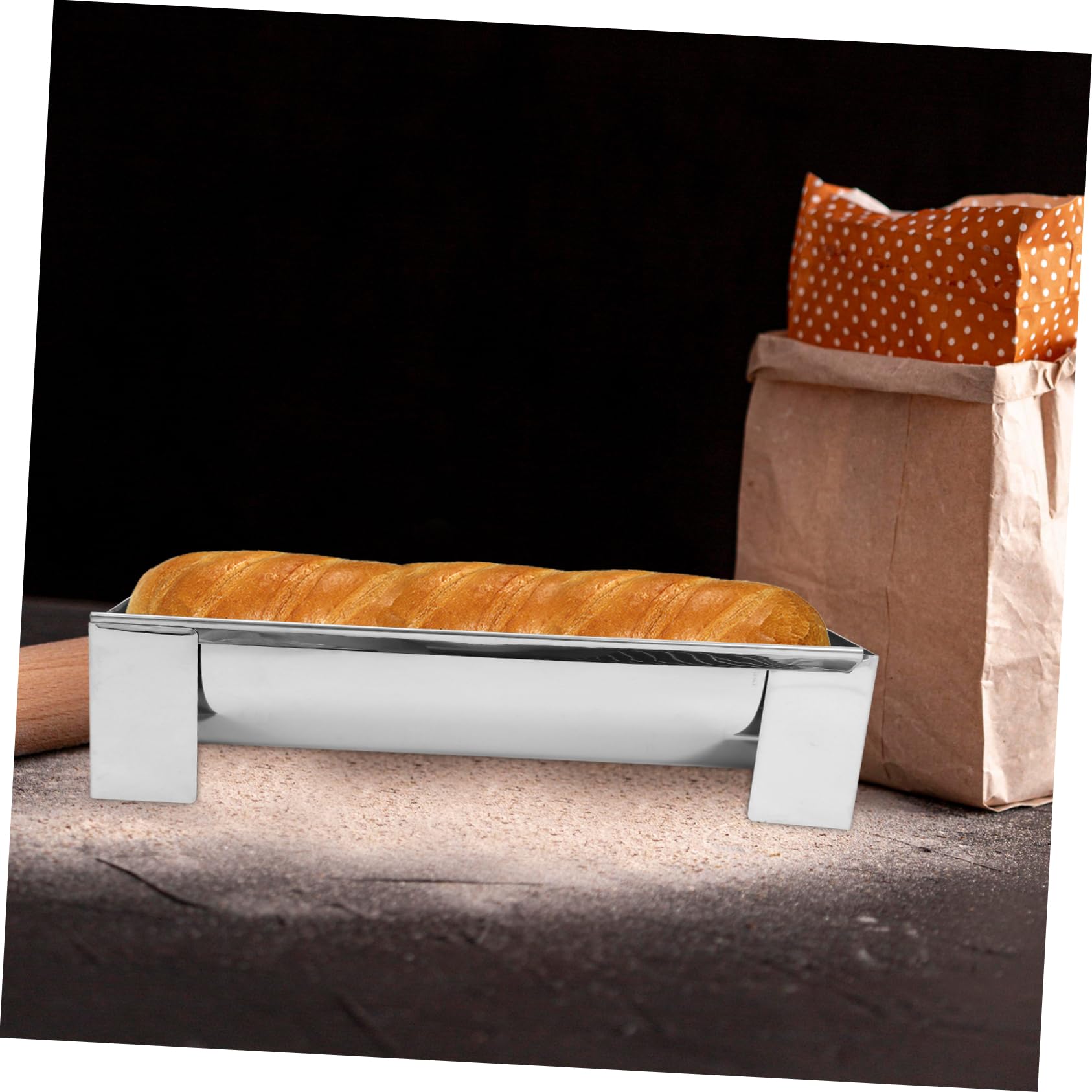 TOPBATHY 5 Pièces Moule à Gâteau en Forme De u Gâteau Plateau Ovale Gâteau à La Mousse Moule à Pâtisserie Non Moules à Gâteaux Moule à pour Hot-Dog Biscuit Acier Inoxydable Silver