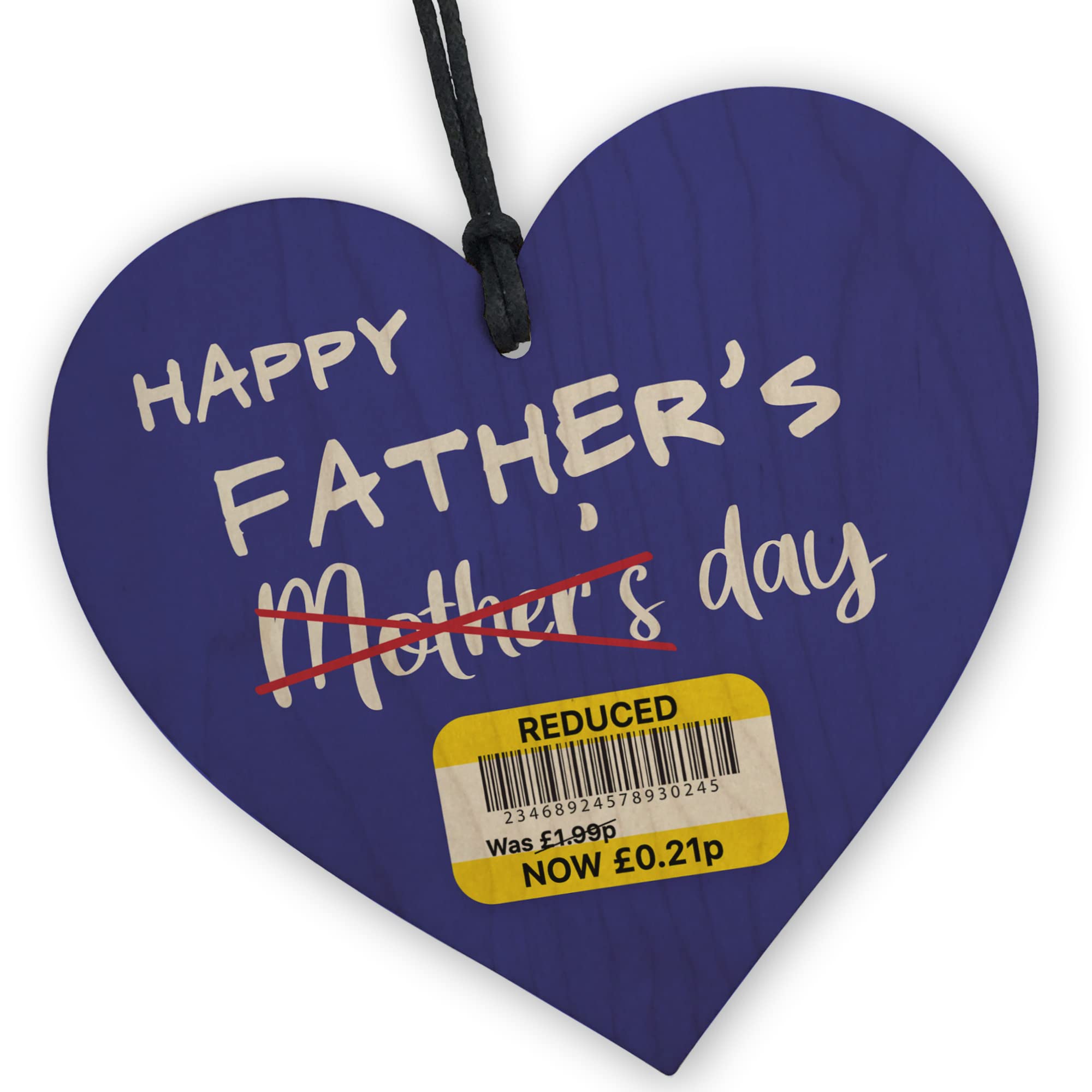 Red Ocean Funny Father's Day Gift For Dad - Novelty Wooden Heart Joke Gift For Dad - Fathers Day Gift From Daughter Son - Funny Dad Gifts