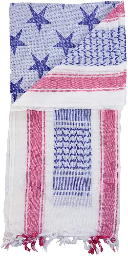 Mato & Hash Stars And Stripes Military Shemagh Tactical 100% Cotton Scarf Head Wrap