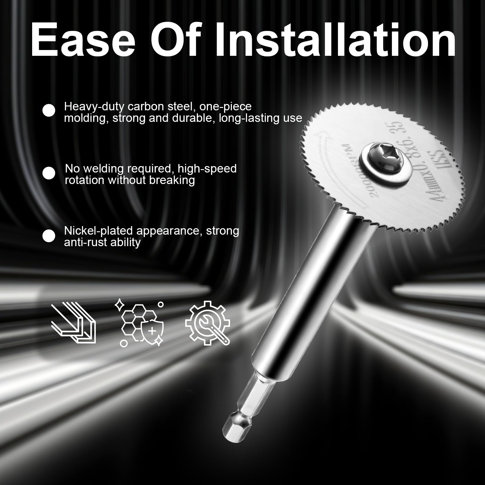 Set Tagliatubi Interni Per Trapano - 4 Lame Per PVC E Metallo, Con Stelo Esagonale - Foto 9