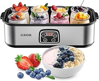 GDOR Yogurt Maker with Adjustable Temp & Timer– Probiotic-Rich – Digital...