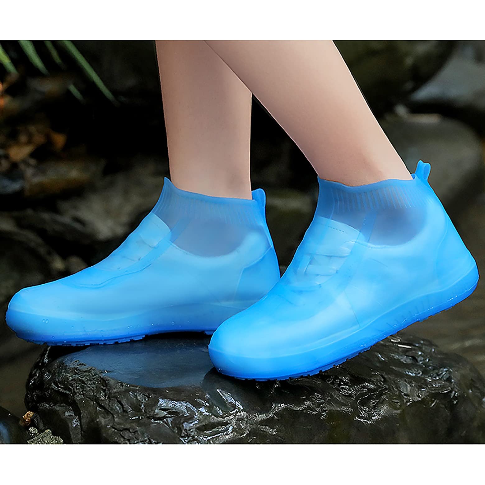 Calzari Per Pulizie Casa Copriscarpe Usa E Getta 60 Pezzi - Impermeabili, Antiscivolo, Taglia Unica Copriscarpe Plastica CPE 60 Paia - 6