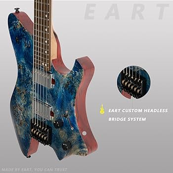 EART Electric Guitar GW2 Headless fix Bridge for 6 String
