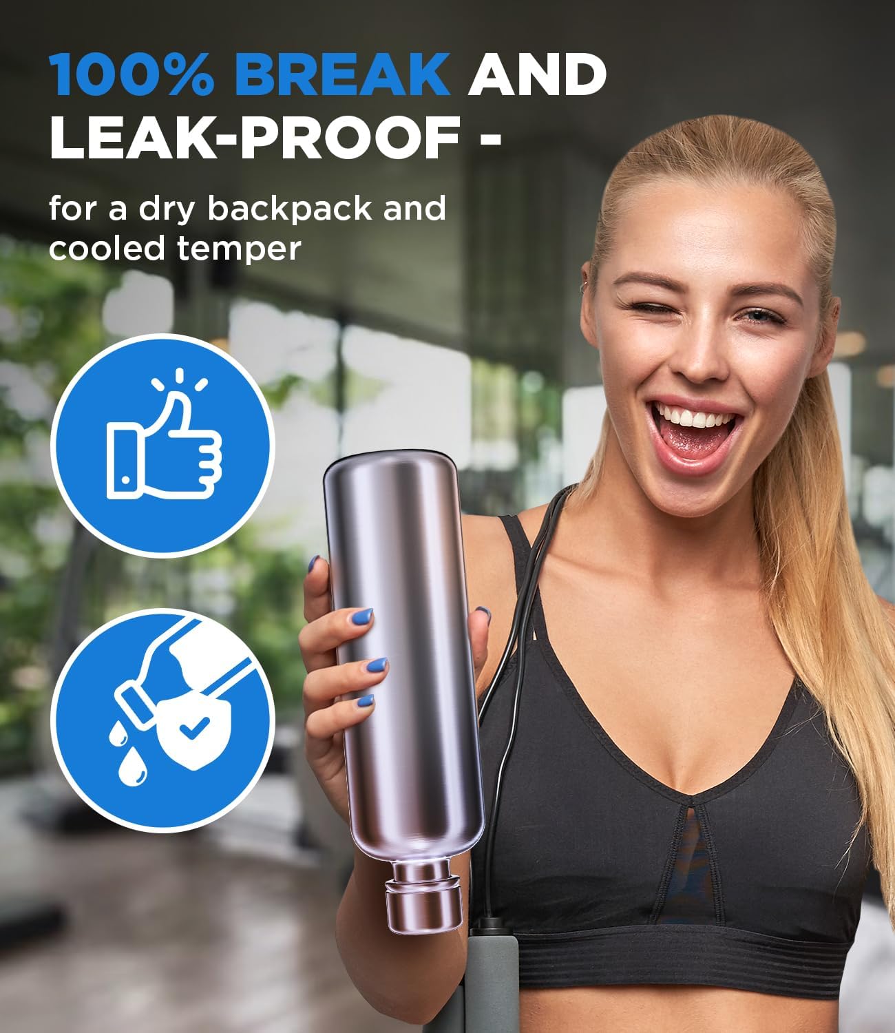 Soda Stream Bottle 25oz Stainless Steel Water Bottle Replacement for Sodastream Terra, Fizzi, Art - Leak-Proof Dishwasher Safe Plastic Free Metal Sodastream Bottles - Image 6