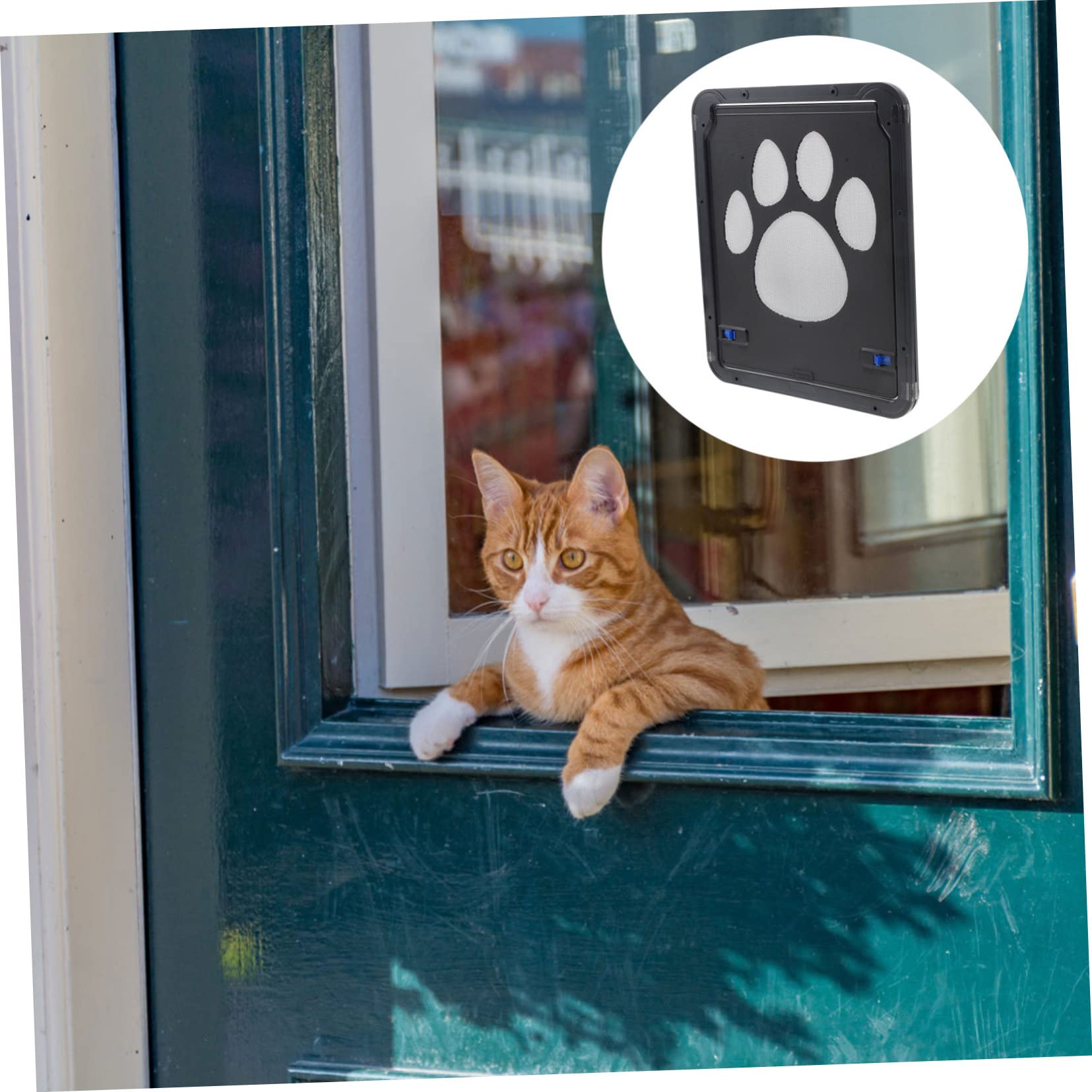 ibasenice 1 Ensemble Porte Moustiquaire pour Animaux Intelligente Chatière avec Verrouillage Automatique pour Petits Chiens et Dimensions Accessoire Pratique pour Intérieur et Extérieur