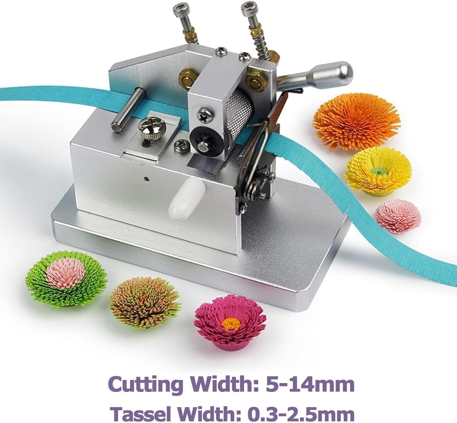 TsoLay Manual Quilling Fringer Machine, Paper Art Tassel Machine, Cutting Width 5-14mm and Tassel Width 0.3-2.5mm/Cutting Flat, Smooth Cutting, for 3D Colorful Handmade Designs