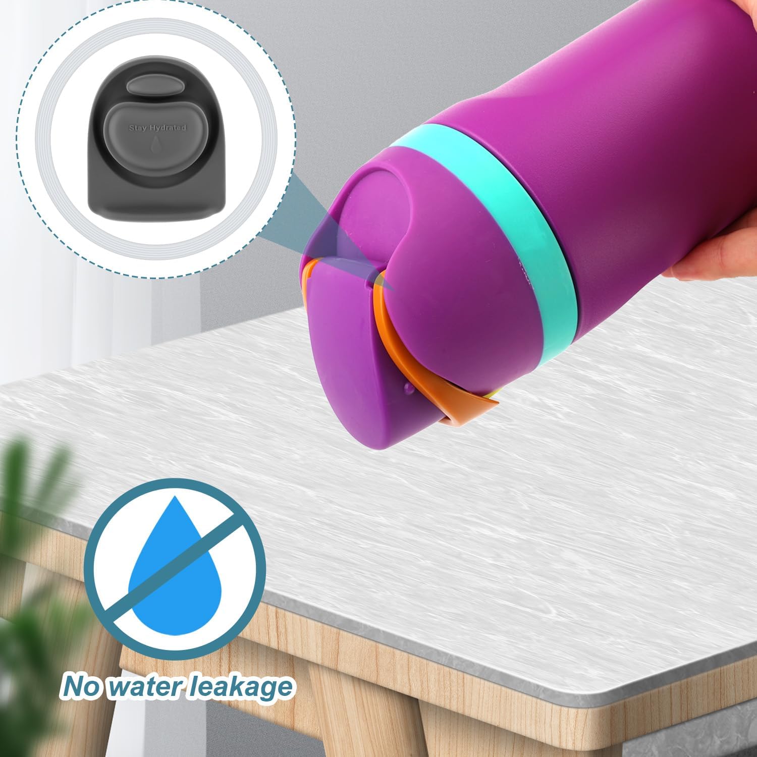 BOXOB 3pcs Bottle O Seal Ring & 3pcs Replacement Stoppers for Owala Freesip Cap, Silicone BPA Free Water Bottle Top Lid Gasket Parts for Owala Freesip 16/19/24/32/40oz - Image 7