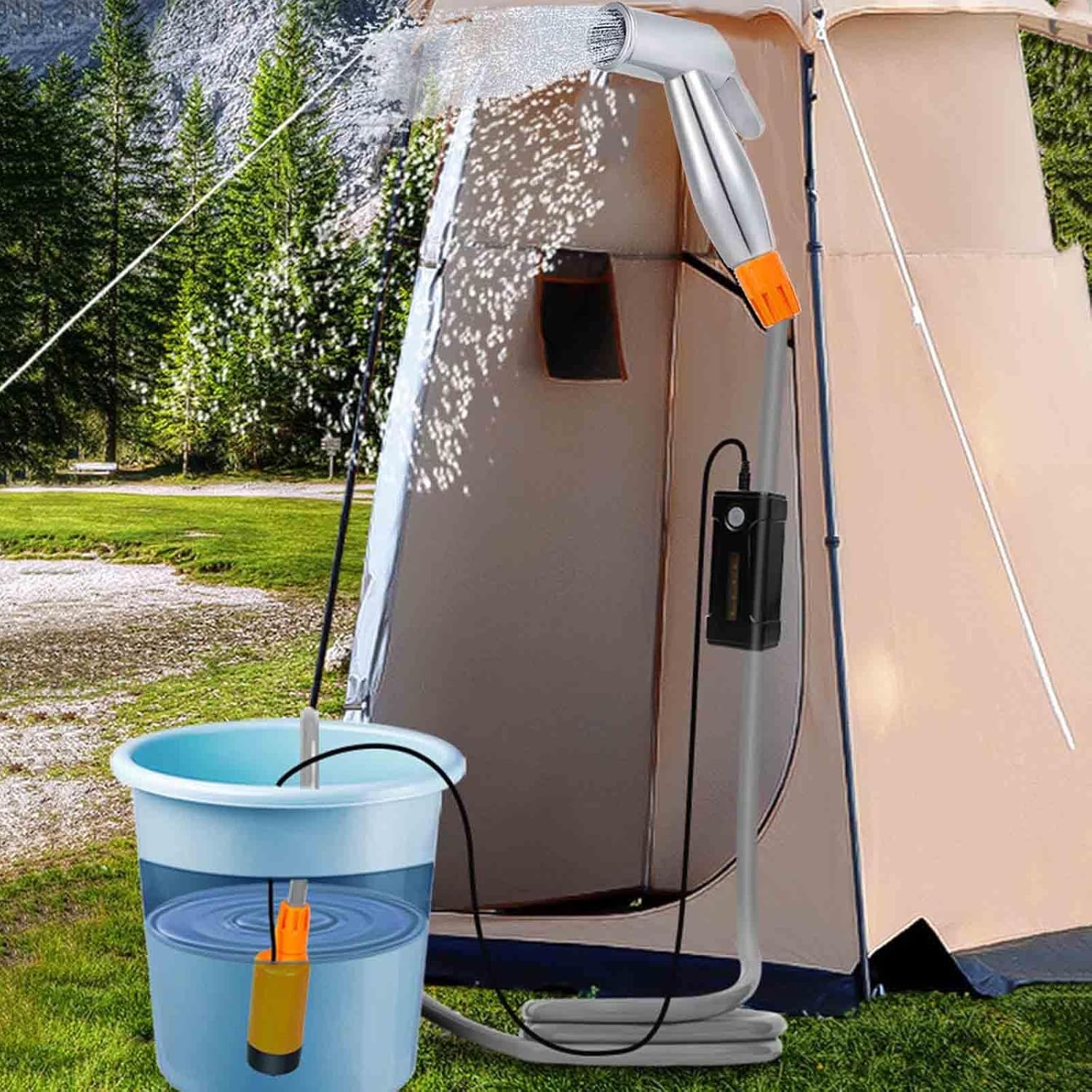 Portable Shower Practical Camping Shower for Traveling Backpacking Gardening