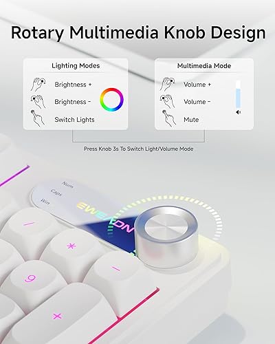 Miniatura 6 de Combo de teclado y mouse con cable C98, teclados de computadora con cable con palma de muñeca, teclas de doble disparo, teclado silencioso con