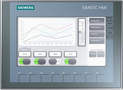 Siemens 6AV2123-2GB03-0AX0 SIMATIC HMI, KTP700 BÁSICO, PANEL BÁSICO, LLAVE Y FUNCIONAMIENTO TACTIL, PANTALLA TFT DE 7", 65536 COLORES, INTERFAZ