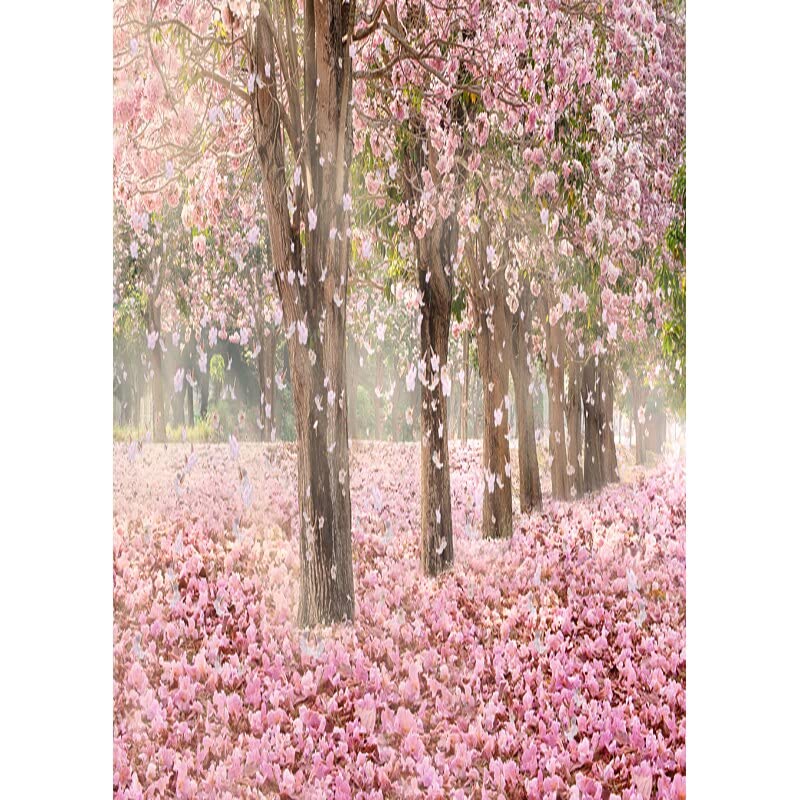 Fondos de fotografía de Vinilo Prop Pared de Flores Suelo de Madera Tema de Boda Fondo de Estudio fotográfico Tela 7x5ft/2.1x1.5m