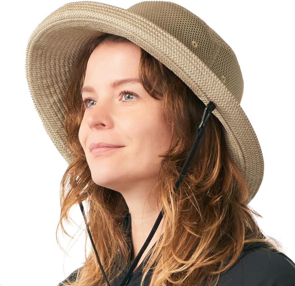 CHARM Wide-Brim Gardening Beach Bucket Hat, Sun Hat Breathable & UV-Blocking