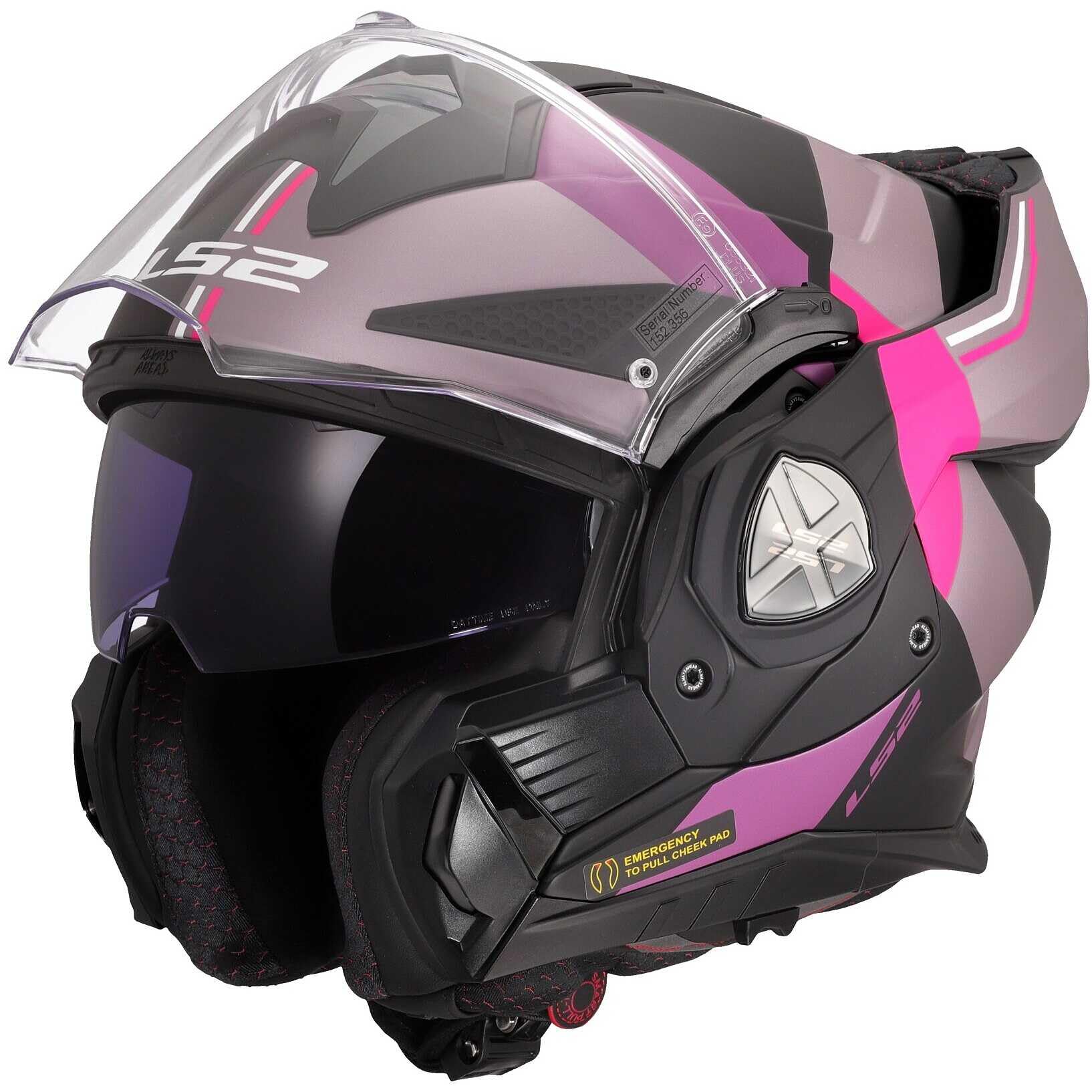 LS2, Casco Moto Modulare ADVANT X ULTRA Matt Grey Purple, M