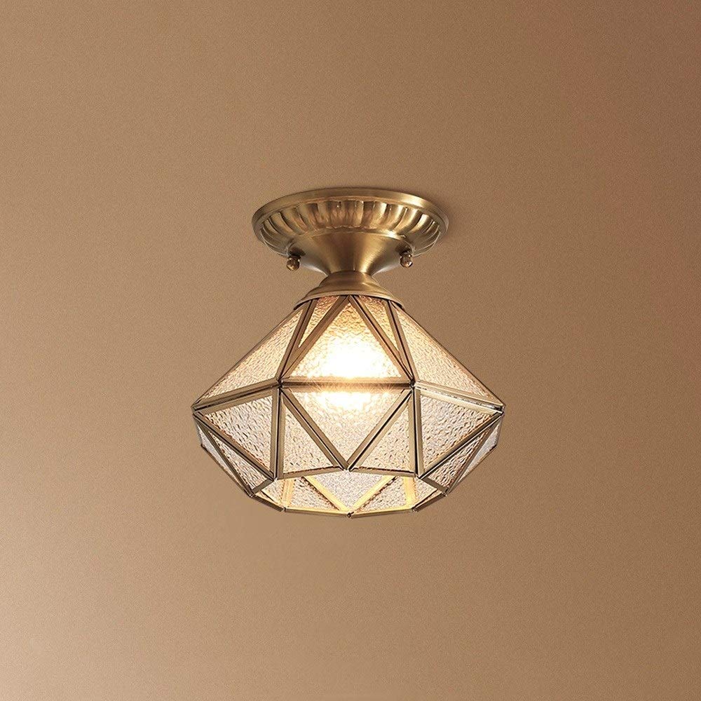 Plafonnier antirouille durable à douille E27 avec verre diamant épuré