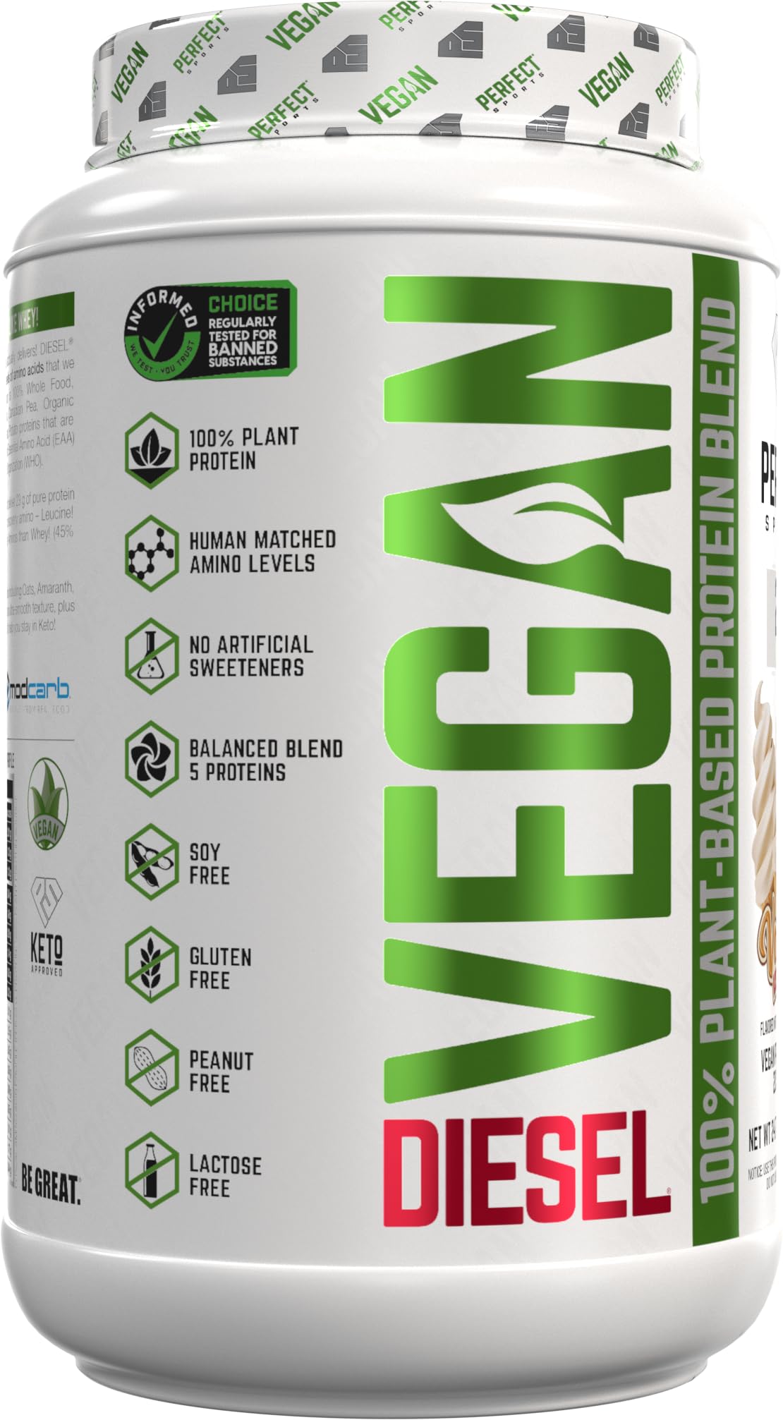 Perfect Sports Diesel Vegan 100% Plant-Based Protein (700g) Vanilla