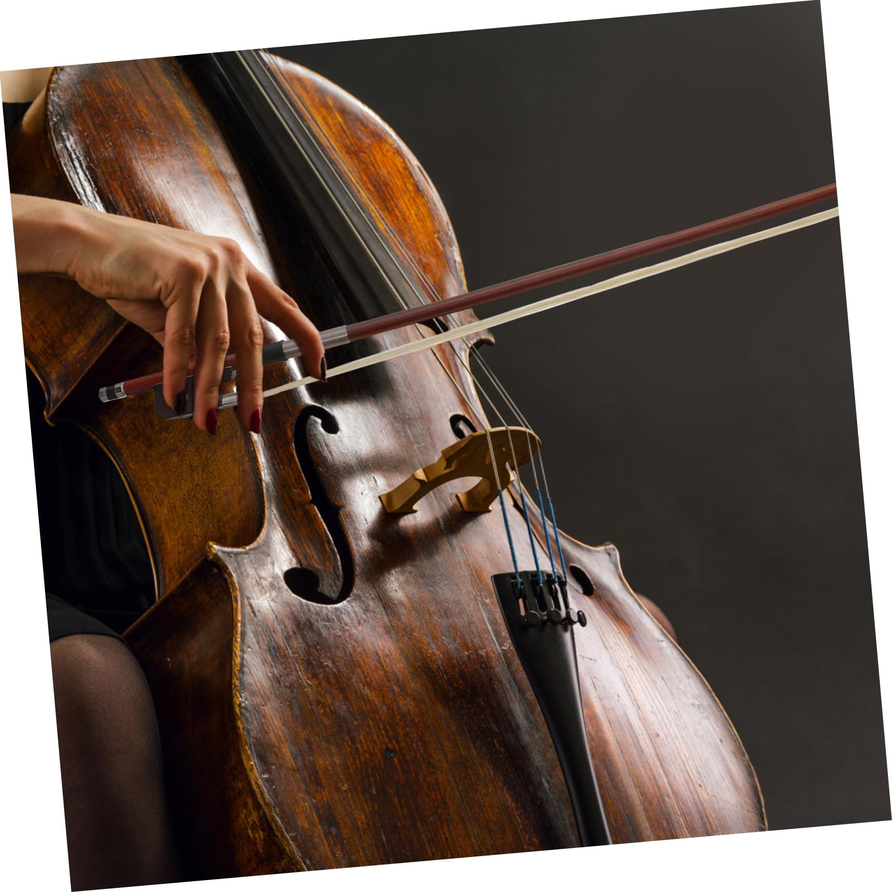 TOYANDONA Archetto Crine di Cavallo Marrone per Violoncello in Legno Peso Moderato Design Semplice, per Principianti e Studenti