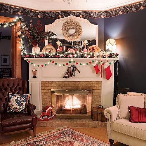 Miniatura 2 de Luckforest 60 pompones de fieltro de lana natural para manualidades de Navidad, guirnalda, fieltro, móvil de bebé y decoración de 0.8 pulgadas,