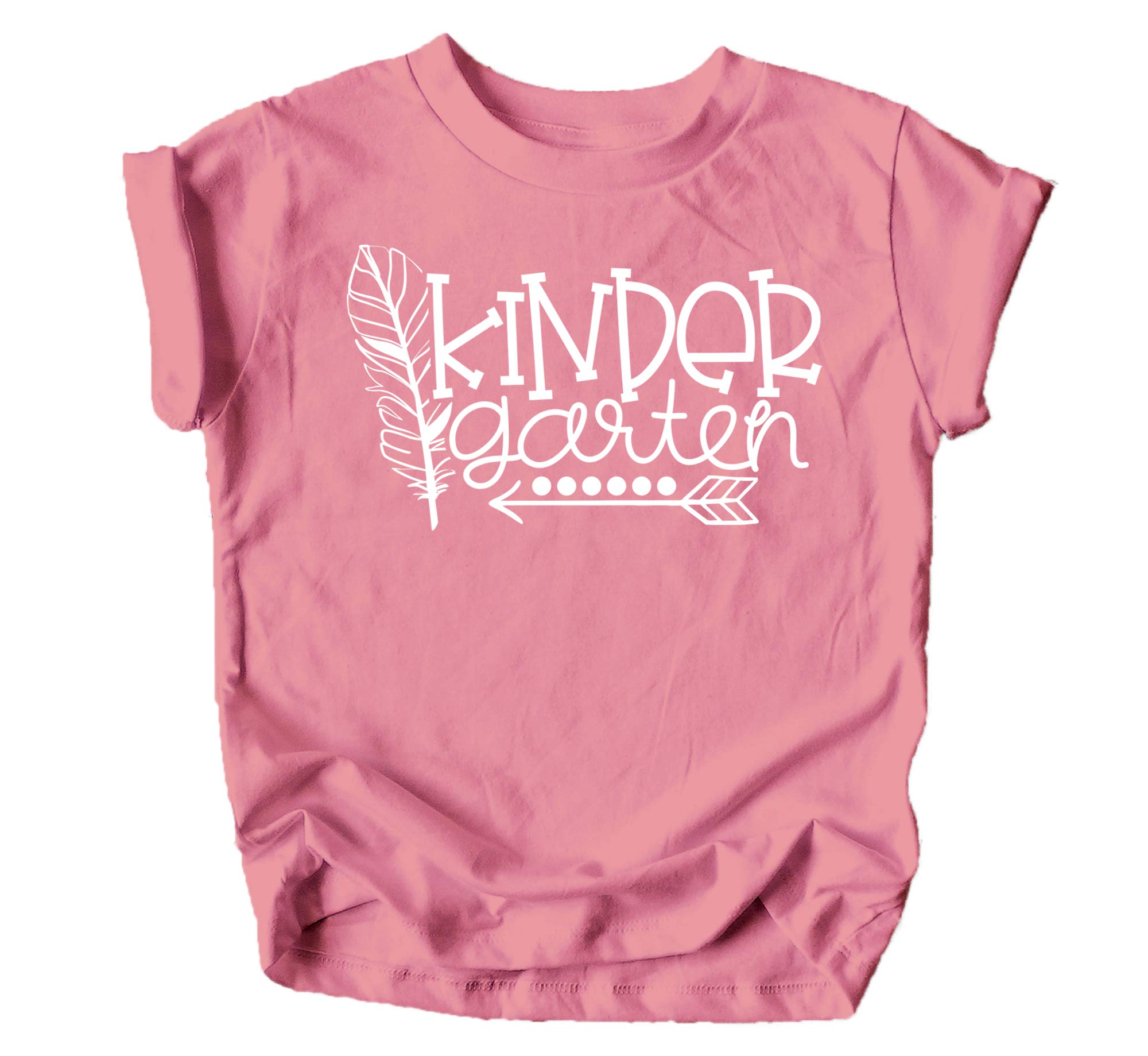 Olive Loves Apple Kindergarten Squad Boho Shirts for Toddler Girls First Day of School Outfit Mauve Shirt