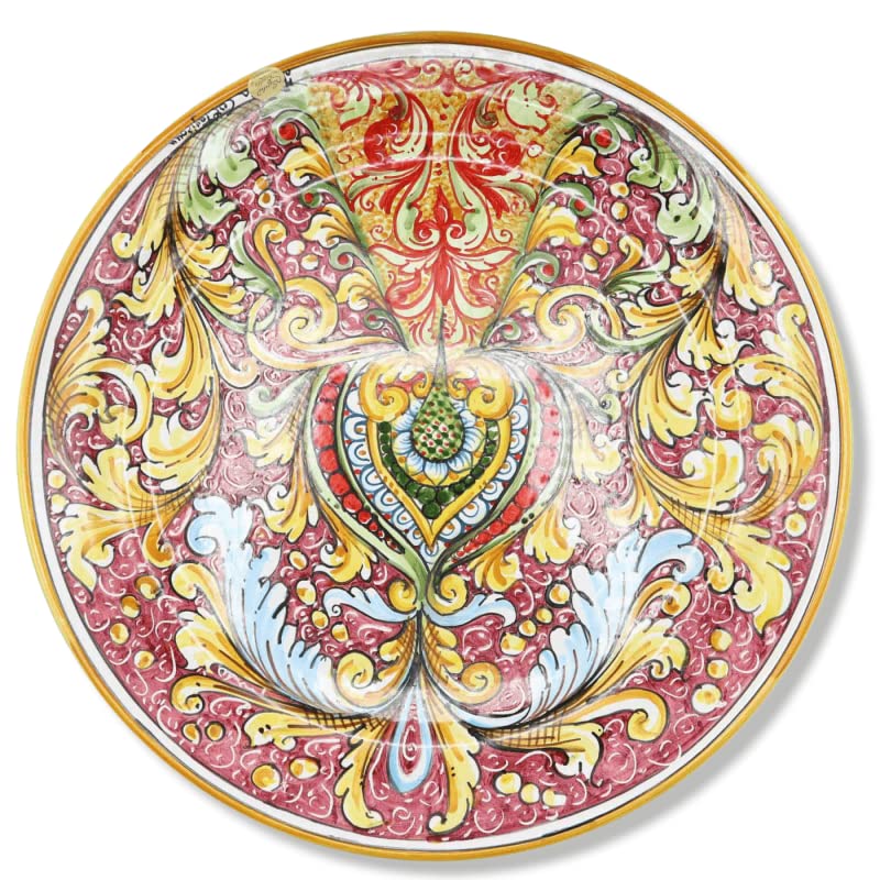 Plato de cerámica Caltagirone barroco Sicilia Bedda Capaci regalo de bodas único
