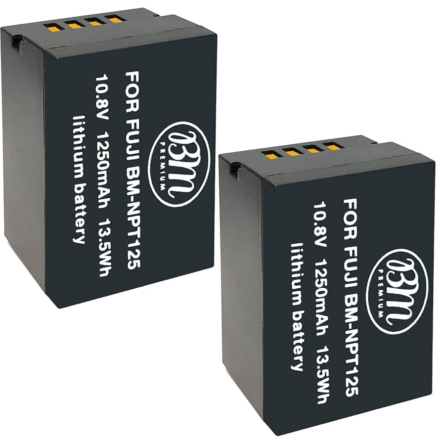 NP-T125 2個 FUJIFILM GFX用バッテリー Amazon.com : BM Premium 2 Pack of NP-T125 Batteries for