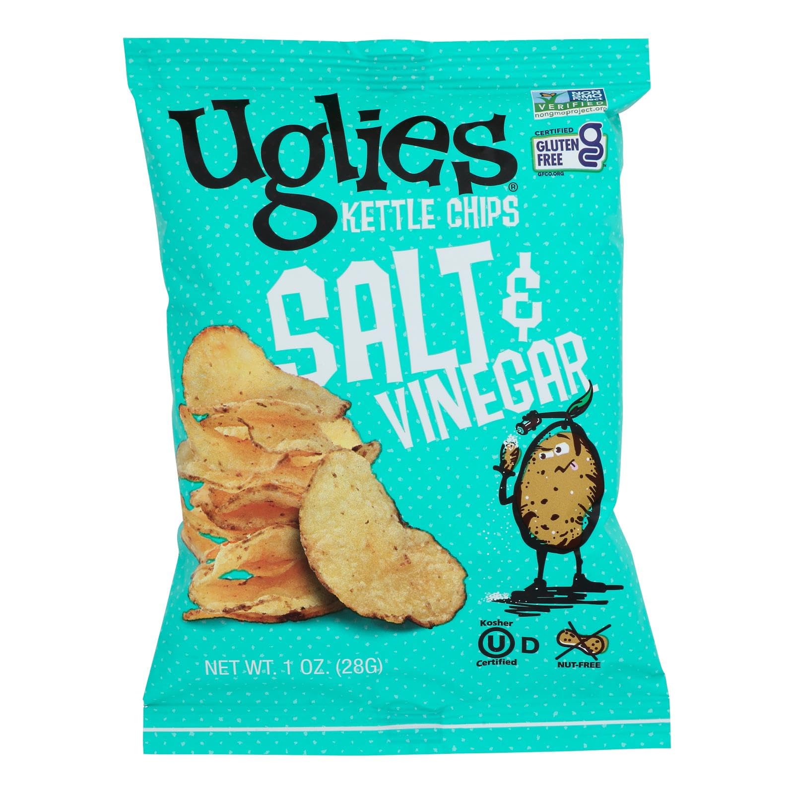 Uglies Salt & Vinegar / 1 Ounce (Pack of 32) / Natural Potato