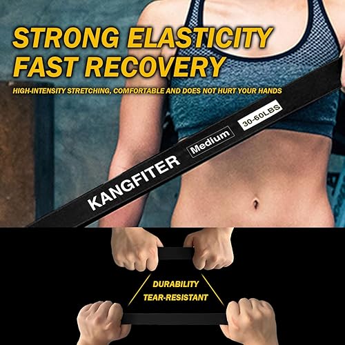 Miniatura 8 de Bandas de resistencia para entrenamiento, bandas de dominadas para hombres y mujeres, juego de bandas de resistencia gruesas y pesadas con anclaje