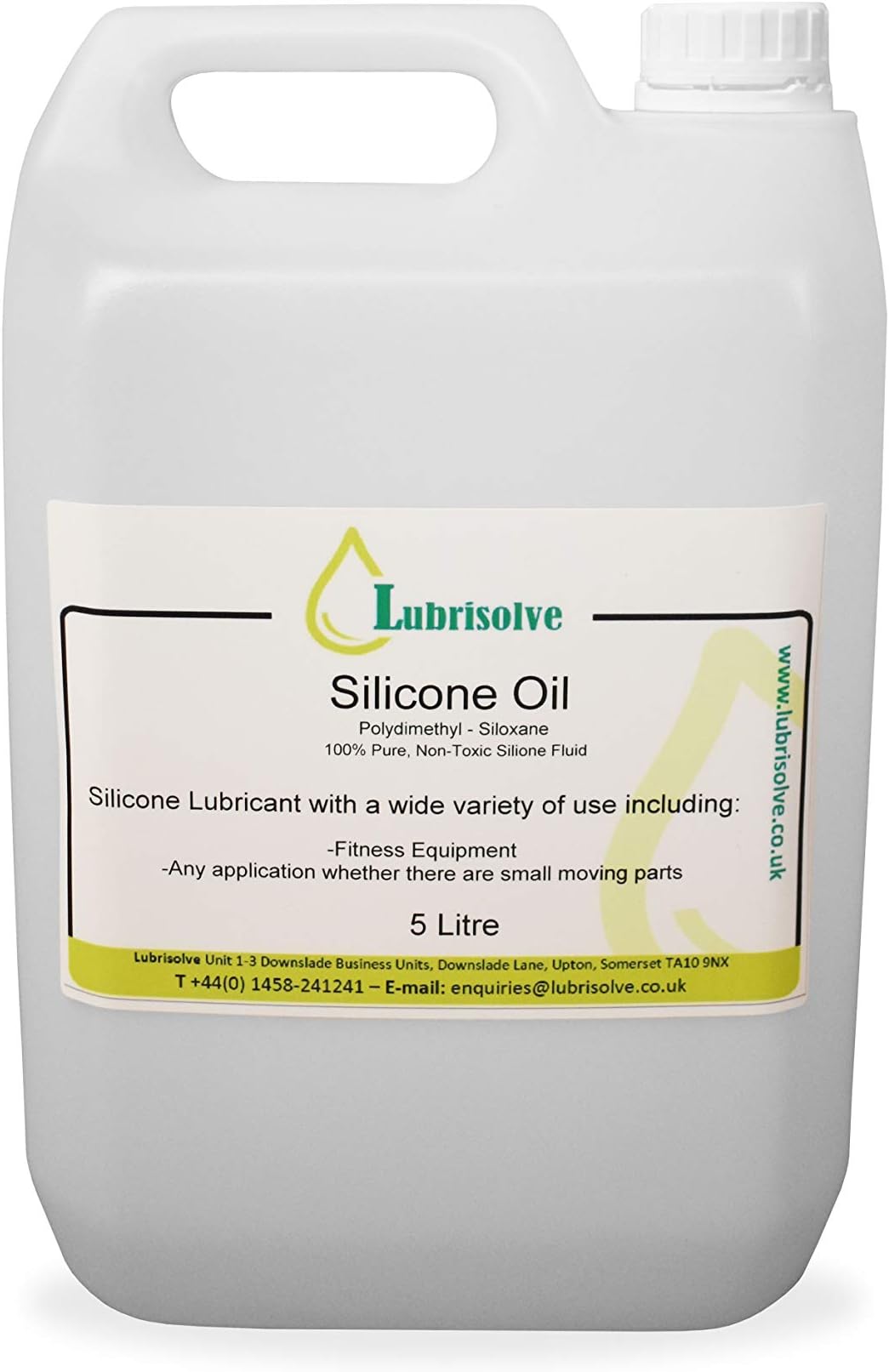 Silicone Oil 100% Pure Clear & Non-Toxic Use for Fitness Equipment, Moving Parts (5 litres)
