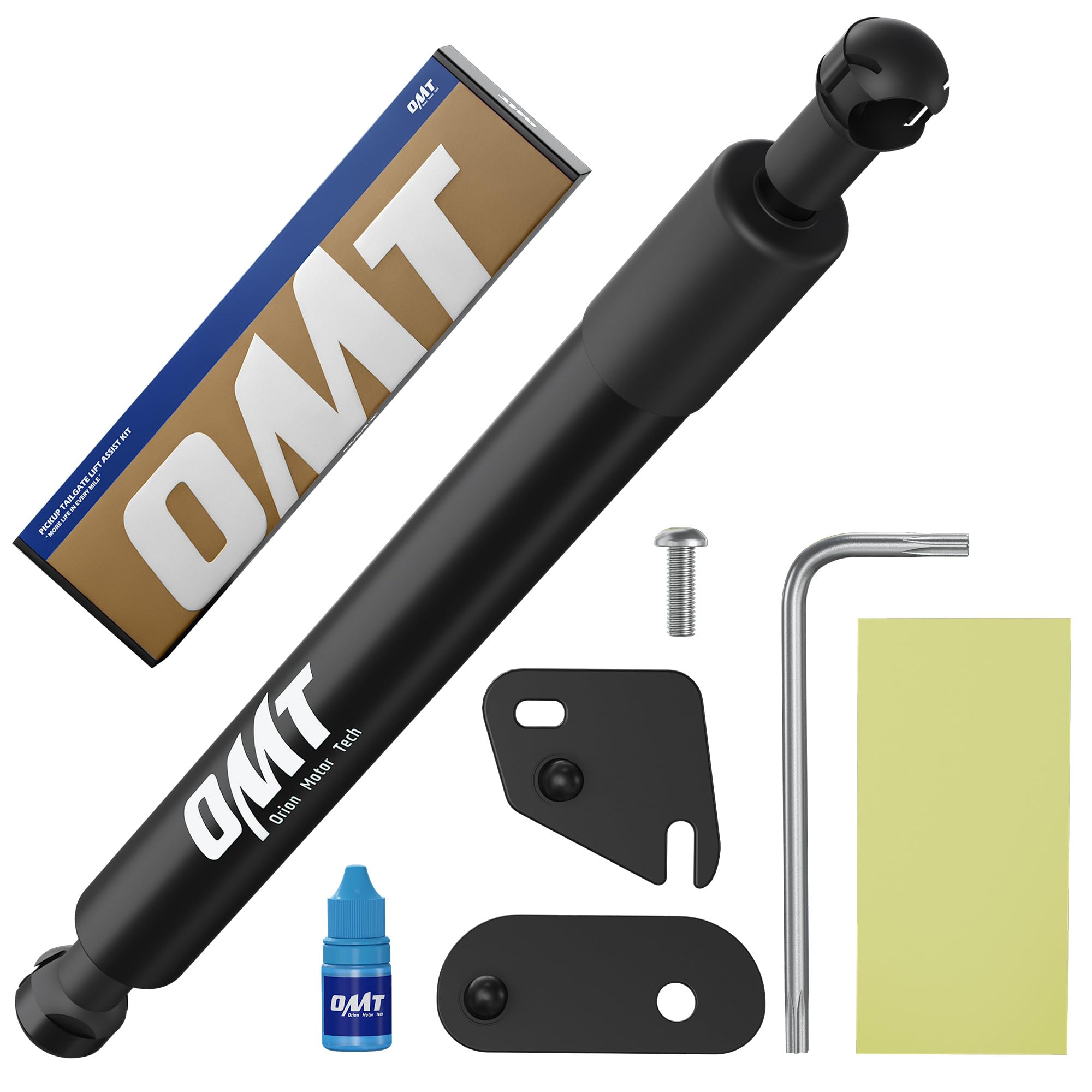 OMT Truck Tailgate Assist Shock Compatible with 15-26 Ford F150, Black