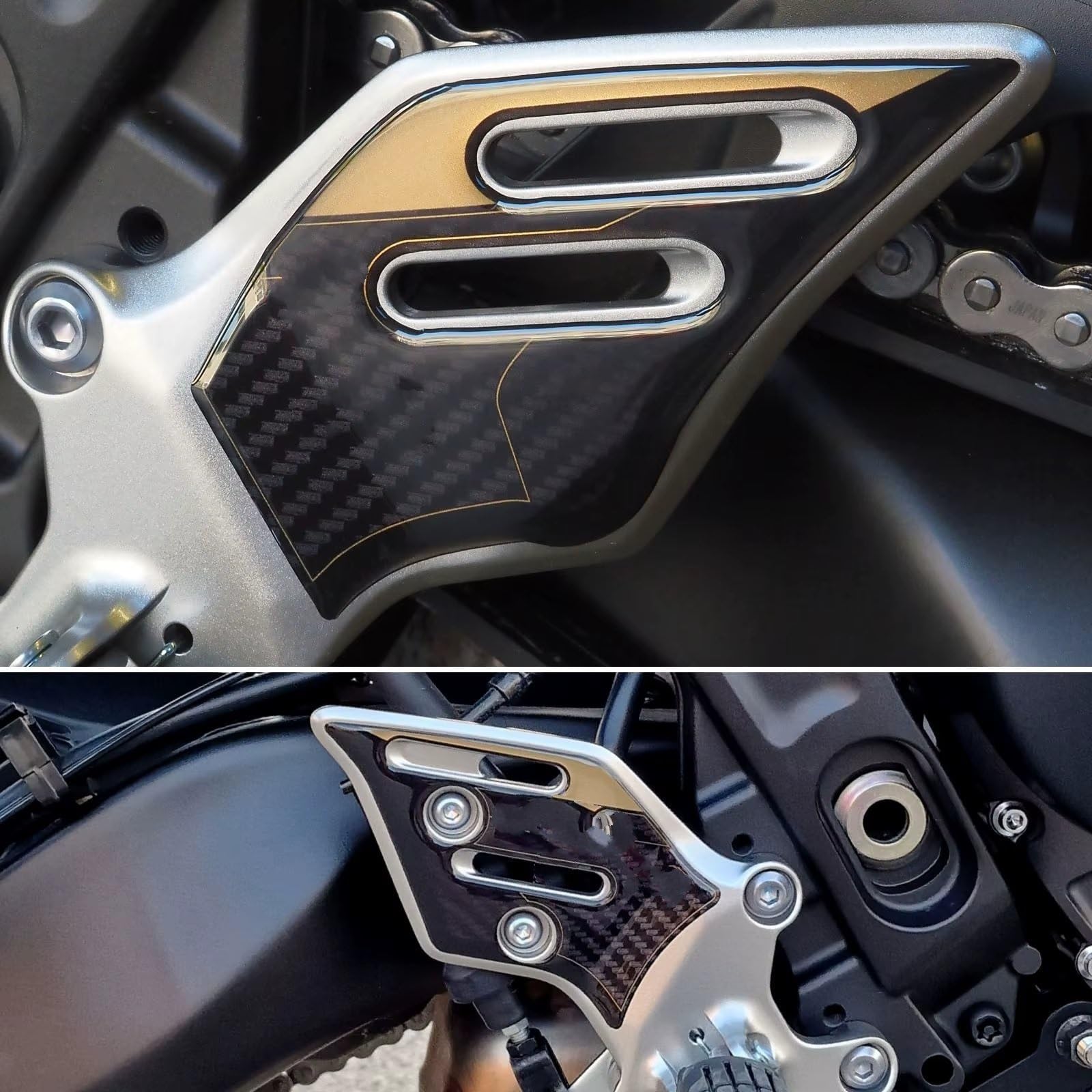 Compatibile Con Yamaha Per Tracer 9GT 2021-2025 Carbon Look 3D Gel Protezione Pedale Moto Adesivo Impermeabile Durevole Antiscivolo Serbatoio(C)