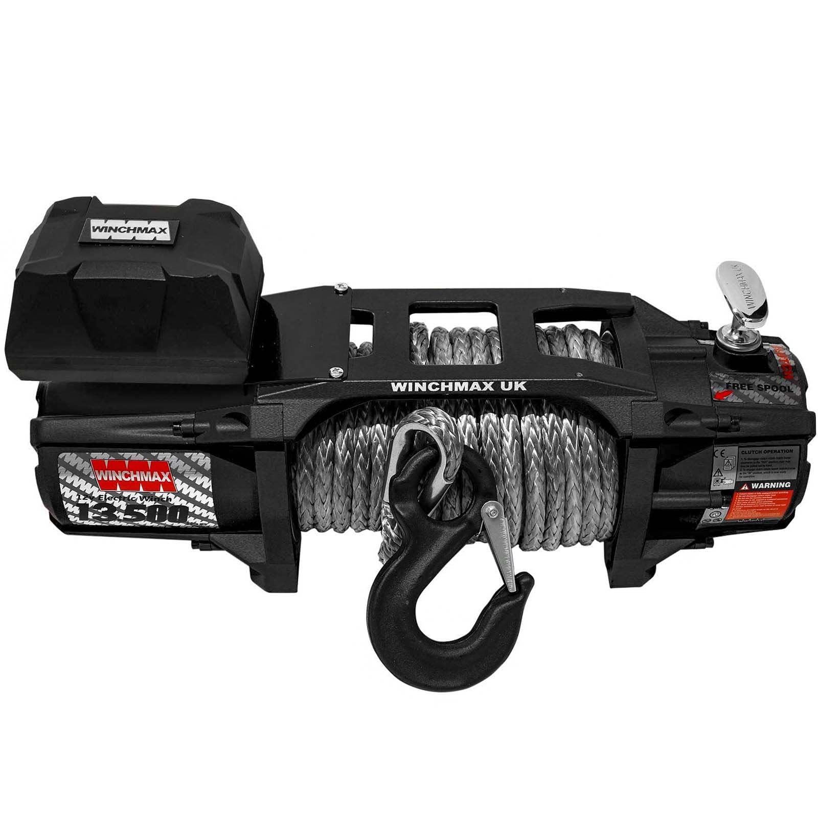 Winchmax 13.500 Libras (6.123 kg) Serie SL Cabrestante eléctrico de 12v de Grado Militar. Cuerda de Dyneema, Control Remoto inalámbrico Doble.
