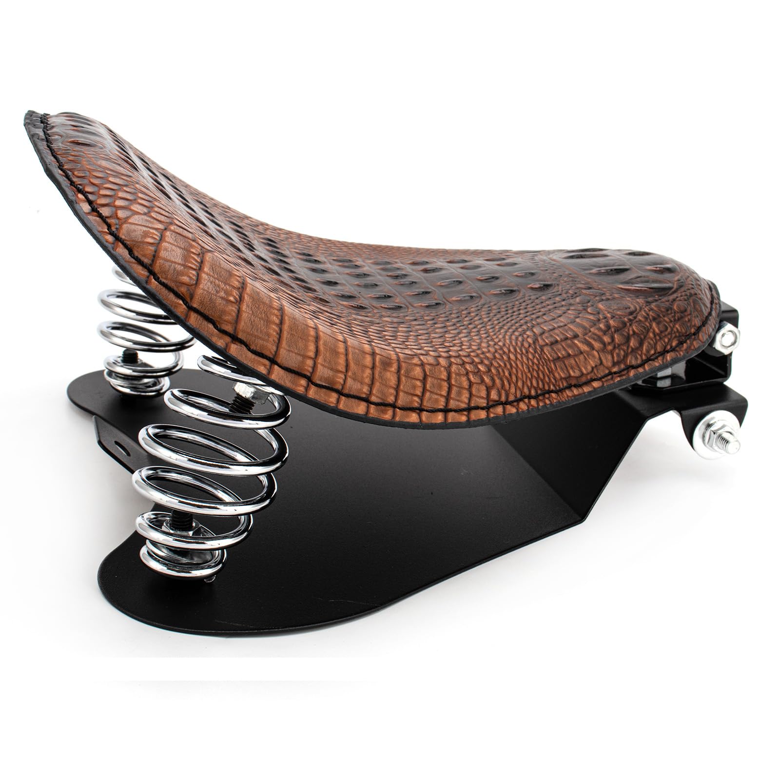 Le SièGe De Conducteur Solo De Moto En Cuir Marron RéTro Convient Pour Honda Sportster Bobber