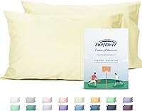 Vista 11 de Sunflower Juego de 2 fundas de almohada tamaño Queen, 100% algodón, 2 fundas de almohada Queen de 20 x 30 pulgadas, color ceniza, suaves