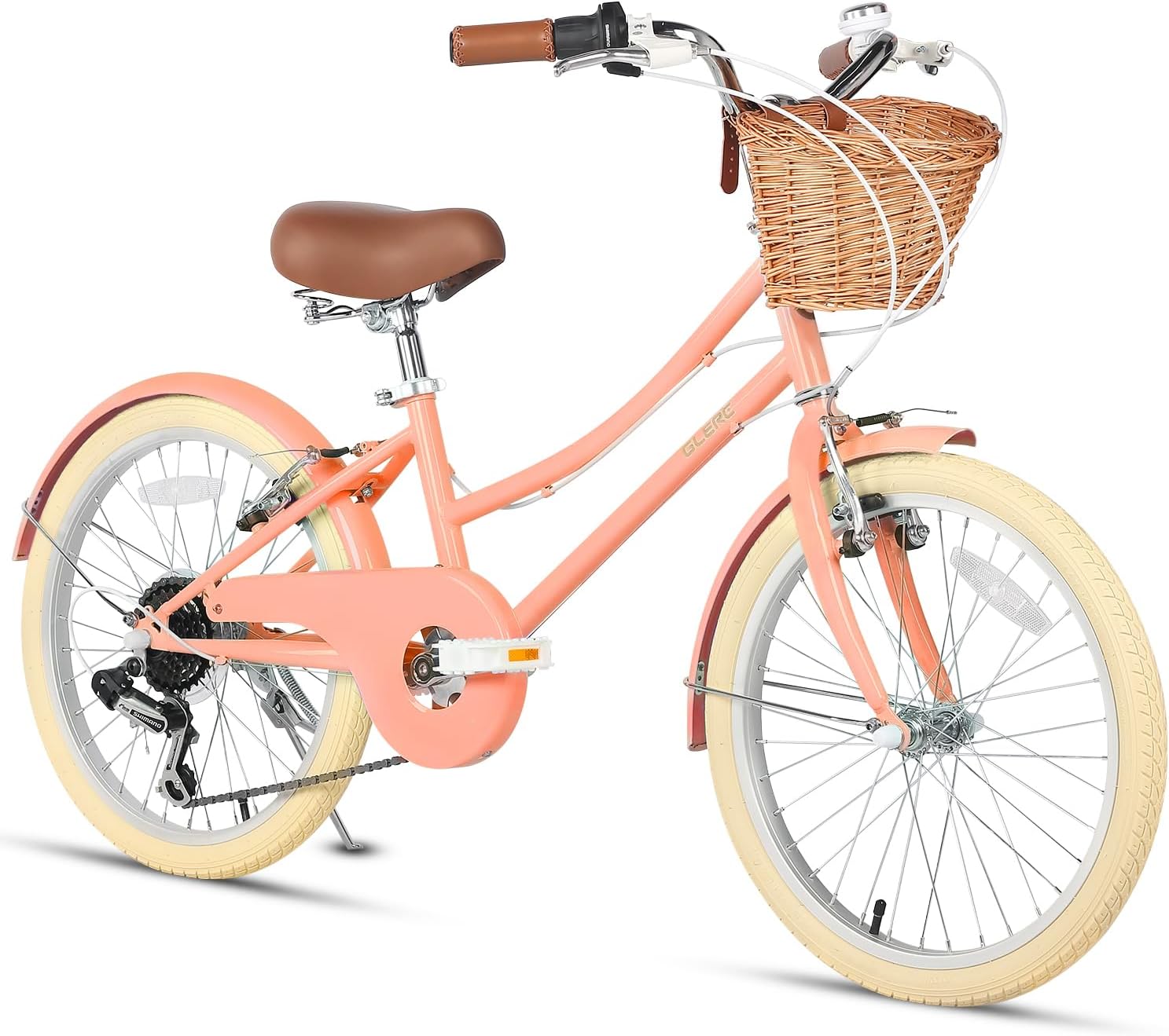 – Missy 20 24 26 Inch Girl Cruiser Hybrid 6-Speed City Bicycle for Youth Girls Over 8 Years Old with Wicker Basket & Kickatand, Multiple Colors