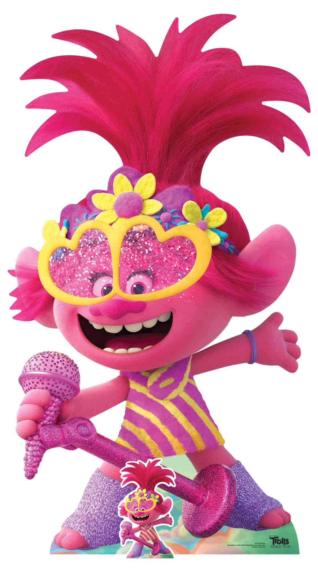 Star Cutouts SC1526 Poppy Cardboard Cutout Trolls World Tour Height 157cm