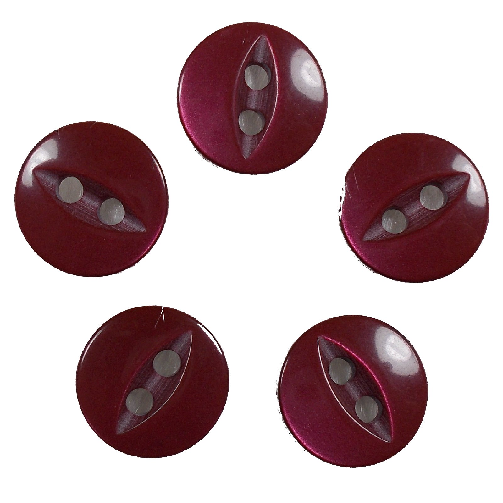 Push The Button Burgundy Fisheye Basic Buttons 11Mm (, 5)