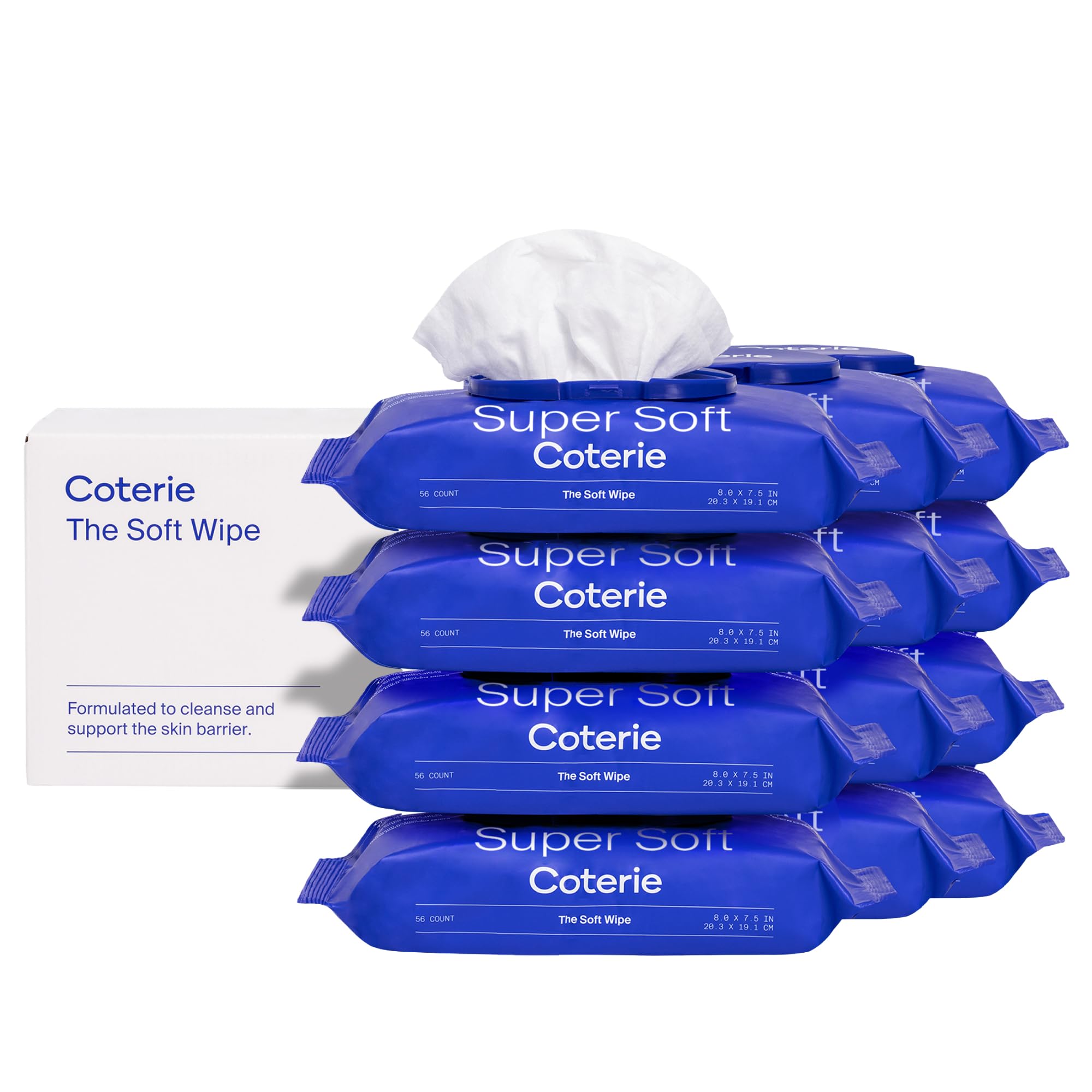 Coterie Baby Soft Wipe for Sensitive Skin, Hydrating Moisturizers and Emollients, Made with Cotton, Plant-Based & Plastic-Free Fibers, Hypoallergenic, Clean Gentle Baby Essentials, 12 Pack, 672 CountEWG VerifiedThe Forest Stewardship Council