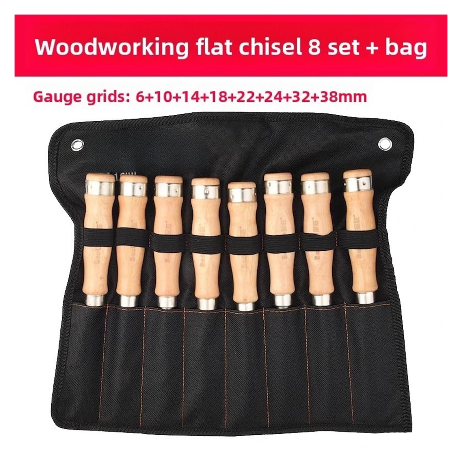 6/8 Sztuk Zestawy Narzędzi Do Dłuta Drewna Zestaw Rzeźbienia W Drewnie Dla Stolarza Rzemieślnika Prezent Mężczyzn(Flat chisel Set 2)