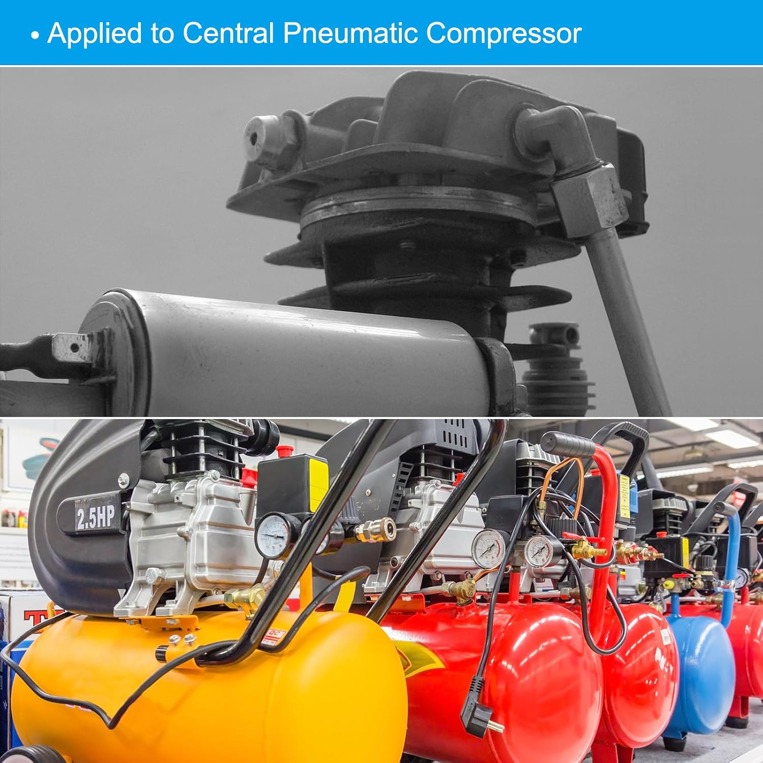 PATIKIL Central Pneumatic Compressor Parts, Replace Freight Air Compressor Head Gasket Kit Reed Valve Replacement