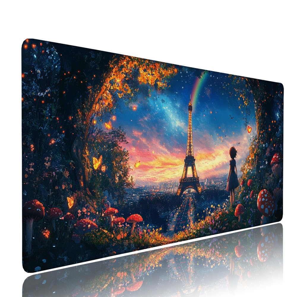 Podkładka pod mysz XXL czarna podkładka pod mysz do gier na biurko akcesoria do klawiatury podkładka pod mysz rozszerzony krajobraz szeroka mata do gier 1400 x 600 x 3 mm ochrona na biurko gumowa
