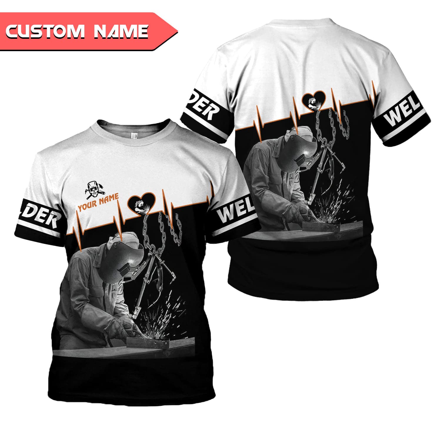 Personalized Welder Shirt Custom Welder Shirts Welding 3D T Shirts Welder Tshirt for Men and Women (Style 1)