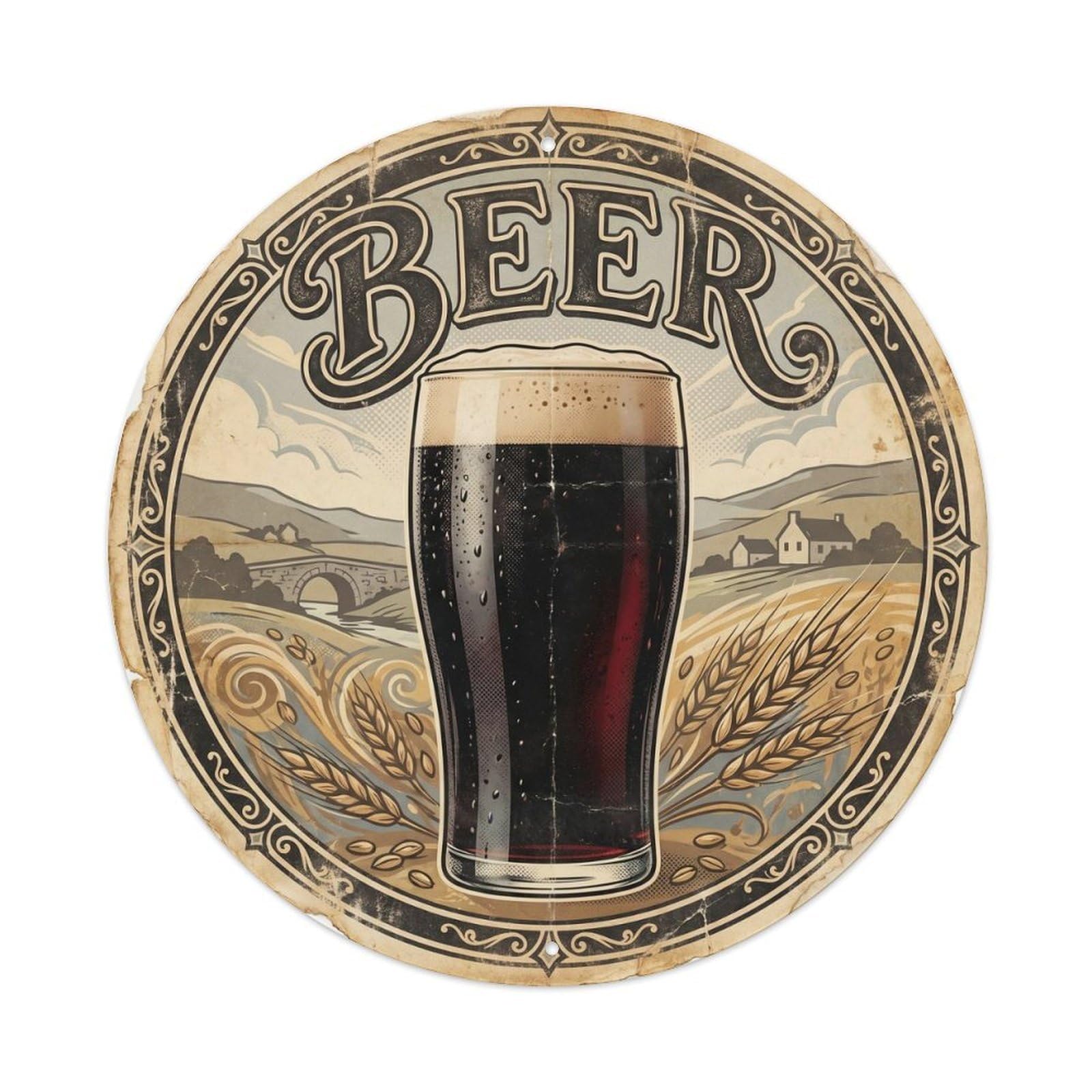 Brew House Craft Beer Irish Culture Pub Ale 1950s Diner Metal Tin Sign