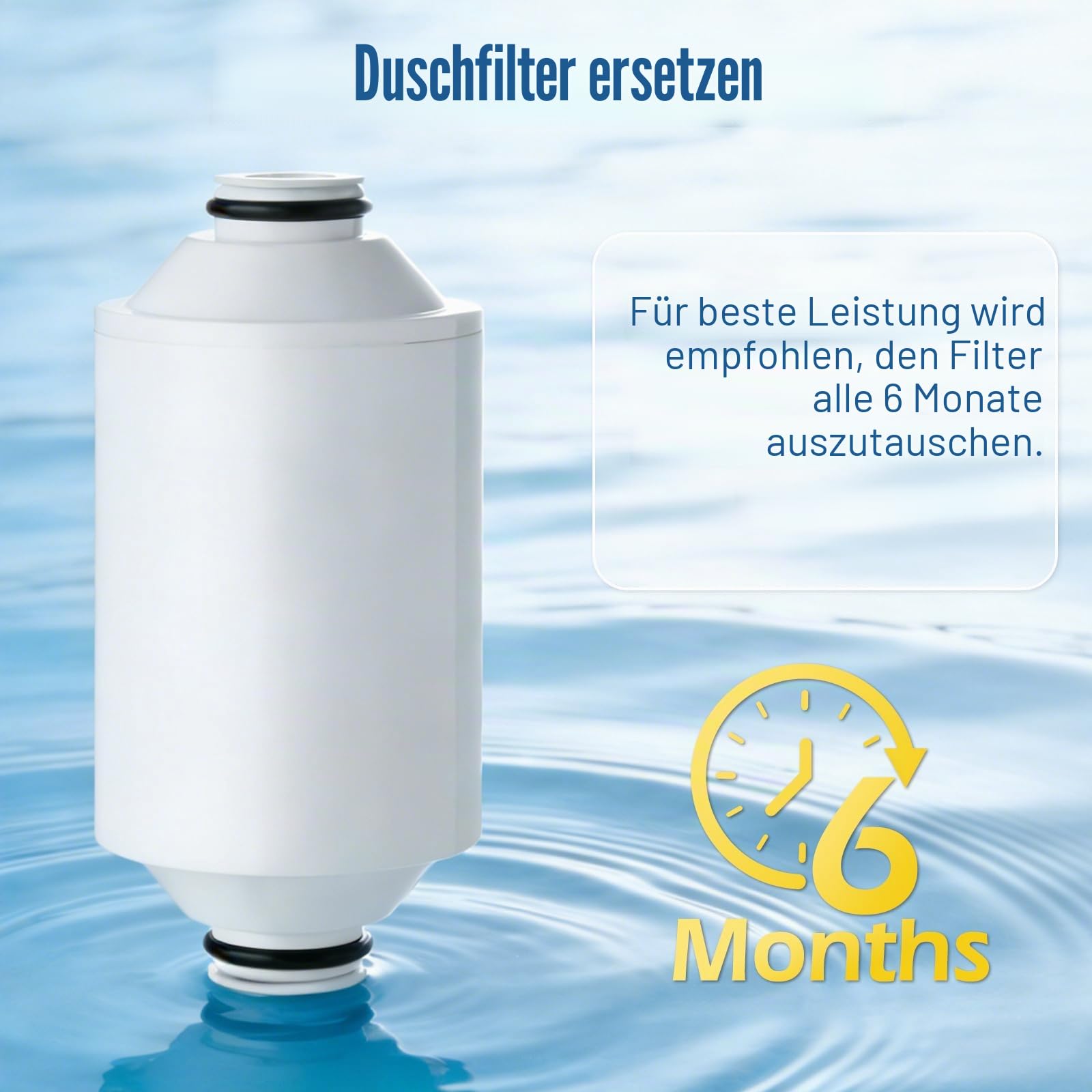 Ersatzfilterkartusche AWP175 kompatibel mit der Philips-Dusche AWP1775CH, entfernt Chlor und Verunreinigungen, Filterkapazität – 3er-Pack