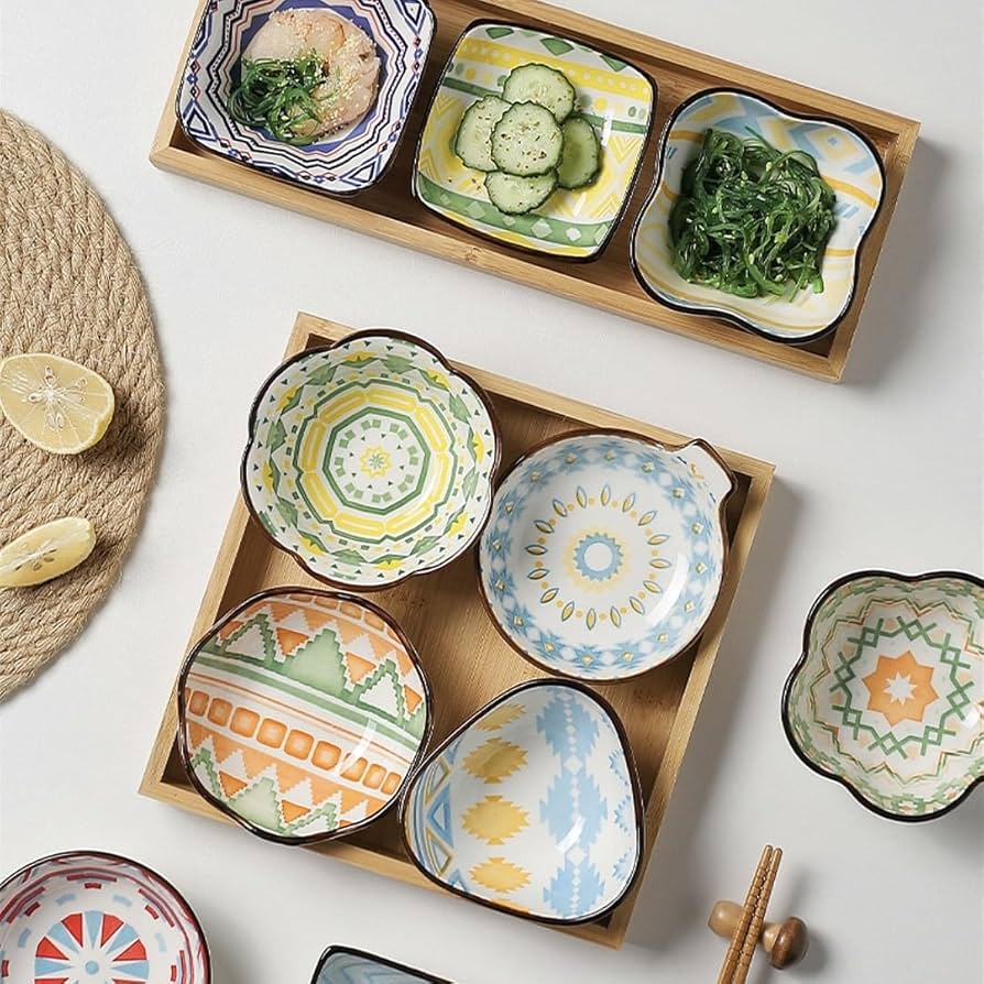 陶器製　持ち手付き小皿 6個セット 陶器製 持ち手付き小皿 6個セット 陶器製 持ち手付き小皿 6個セット