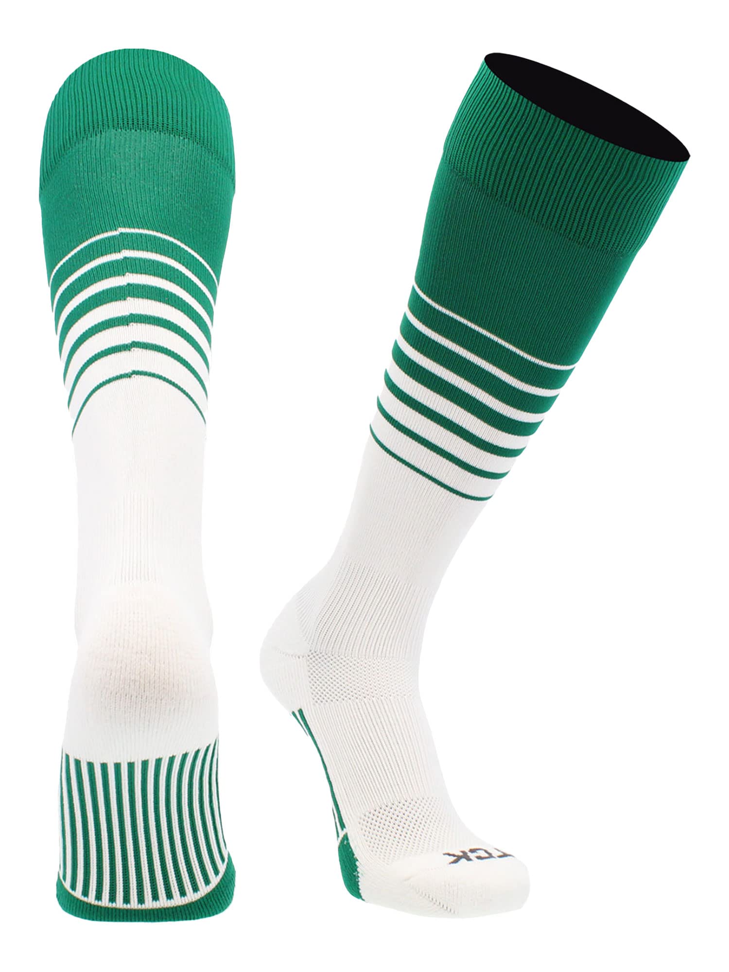 TCK Elite Breaker Striped Socks | Over-the-Calf Soccer Baseball Softball Socks | Extra Stretch for Shin Guards | USA Made