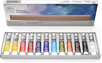 Winsor & Newton, Cotman Watercolour '12 Tube Collection' , 12 x 8ml Tubes