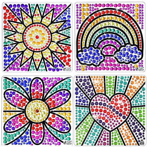 SunGemmers Suncatcher Kit de Manualidades para niños, Window Diamond Painting para niños DIY Diamond Toys, Kit de Manualidades para niños a partir de 6 años, gran idea de regalo para niñas Cover