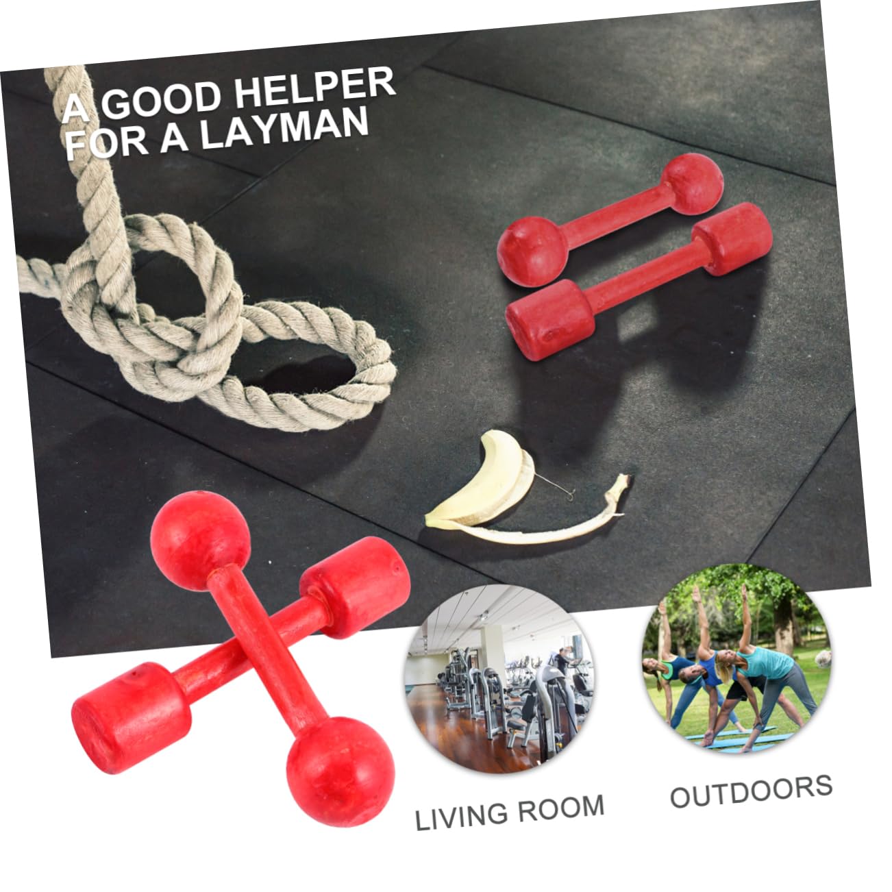 BESPORTBLE 6pcs Dumbbell Portable Weights for Exercise Coordination Red Dumbbells for Home Gym for Birthdays Holidays