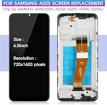 for Samsung A02S Screen Replacement for Samsung A02S LCD for Samsung Galaxy A02S LCD Digitizer for Samsung Galaxy SM-A025A SM-A025U LCD Display Touch Screen Aseembly (Not for SM-A025F SM-A025M)